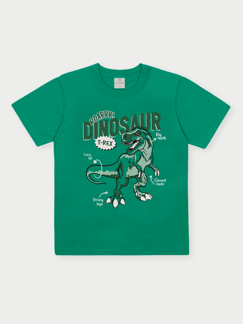 Conjunto Menino T-Rex Verde Abrange