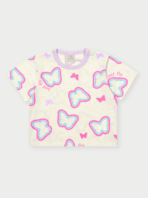 Conjunto Menina Borboletas Lilás Abrange