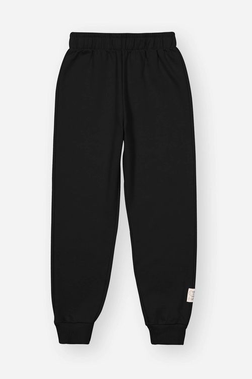 Calça Infantil Menina Jogger Básica Preto Mundo Cinti