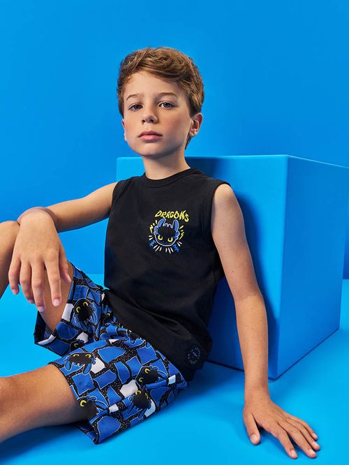 Conjunto Menino Dragons Preto