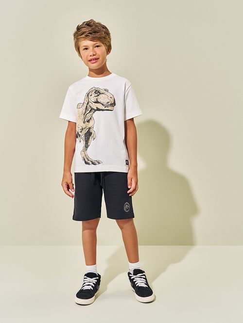 Camiseta Colecionável Menino T-Rex Natural