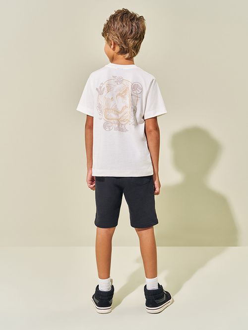 Camiseta Colecionável Menino T-Rex Natural