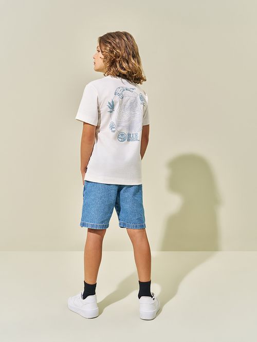 Camiseta Colecionável Menino Velociraptor Natural