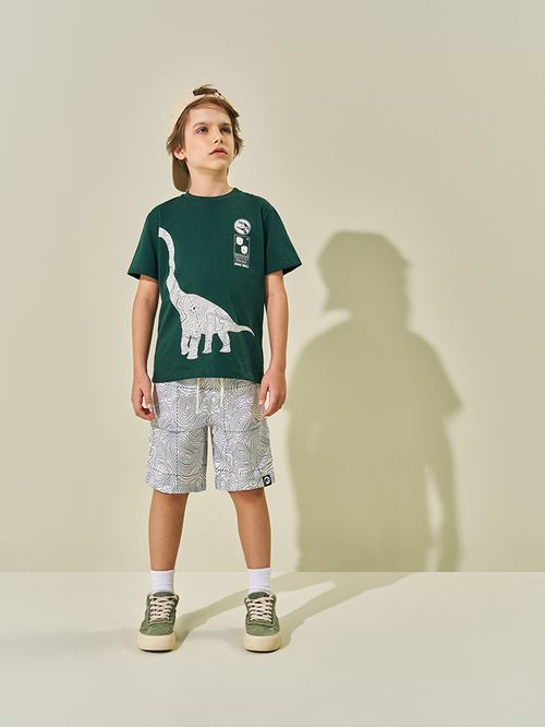 Conjunto Menino Braquiossauro Verde