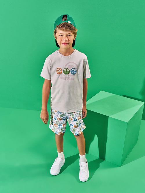 Conjunto Menino Power Of Nature Cinza Kippos
