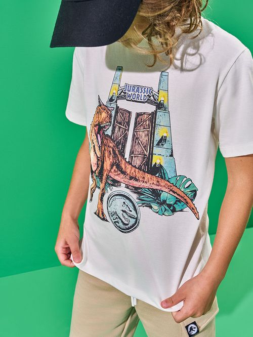 Conjunto Menino Jurassic World Branco