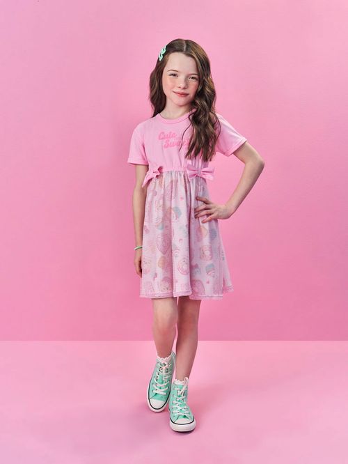 Vestido Menina Cute&Sweet Rosa