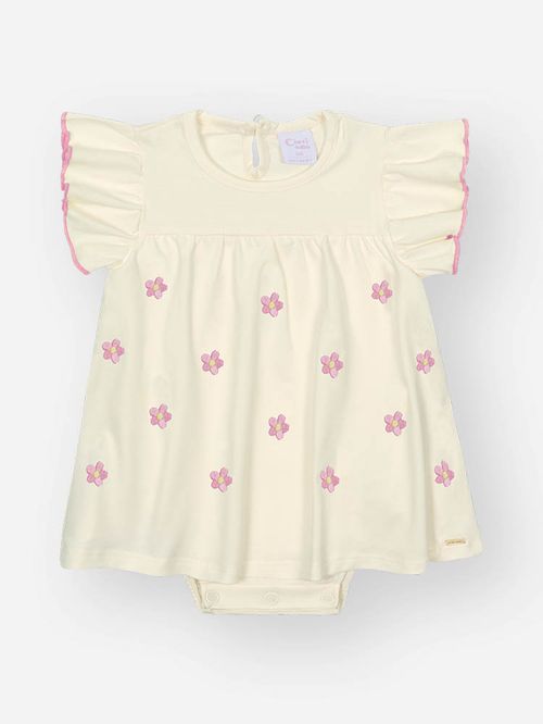 Vestido Body Menina Margaridas