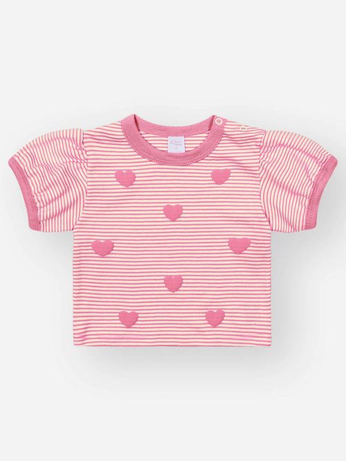 Conjunto Menina Corações Rosa
