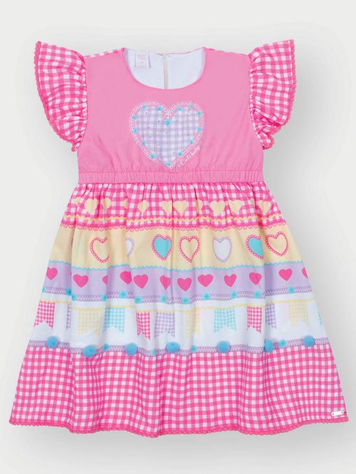 Vestido Menina de Fantasia Junina Pink