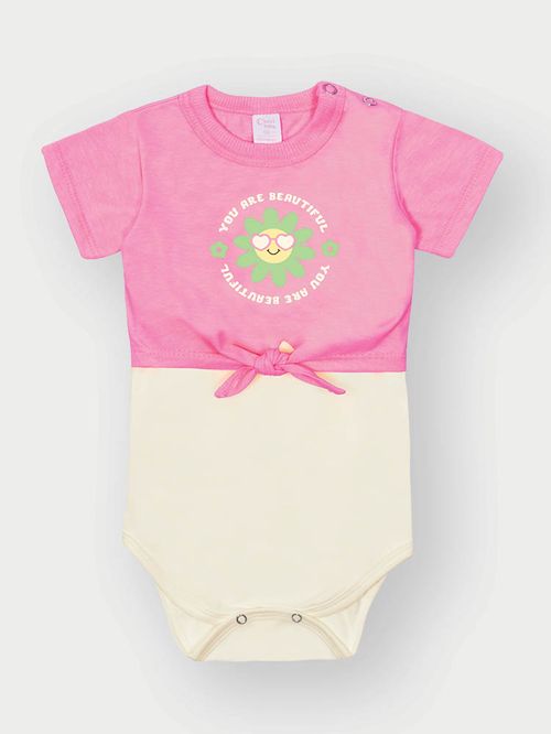 Body Menina Beautiful Rosa