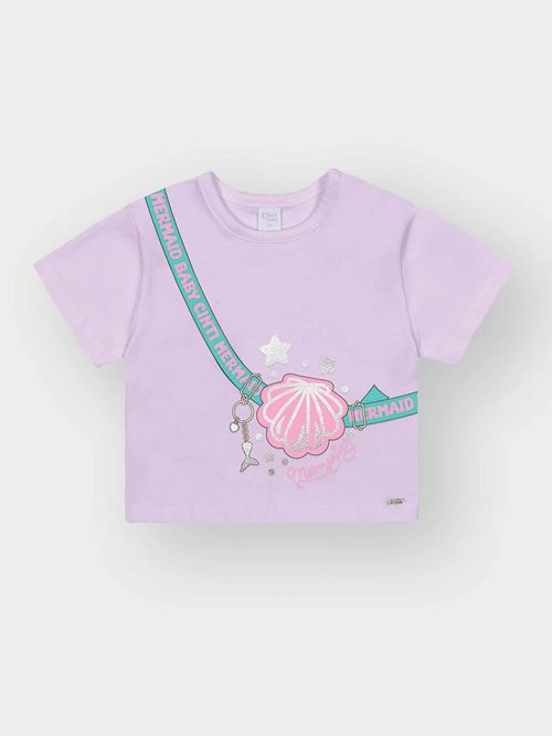 Blusa Menina Mermaid Lilás