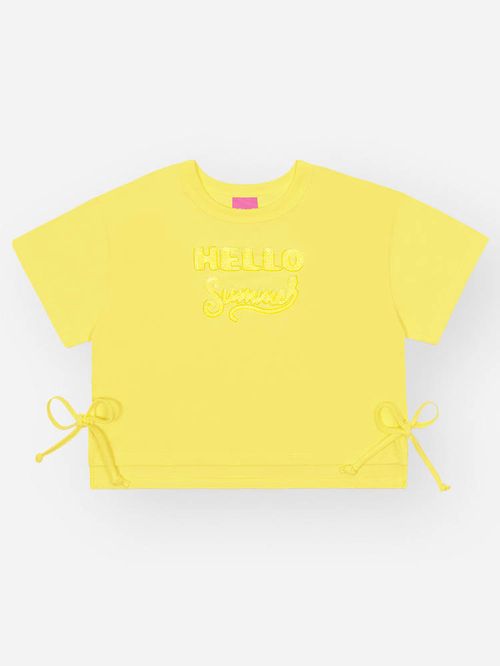 Conjunto Menina Hello Summer Rosa Amarelo Mundo Cinti