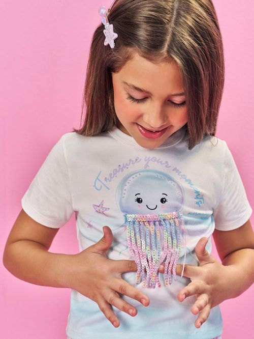 Conjunto Menina Água-Viva Interativa Natural Mundo Cinti