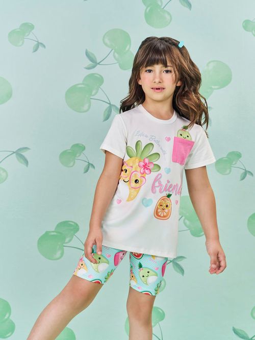 Conjunto Menina Salada de Frutas Natural Mundo Cinti
