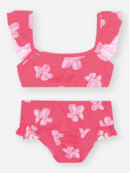 Biquíni Menina com Proteção UV Cachorrinho Rosa Mundo Cinti