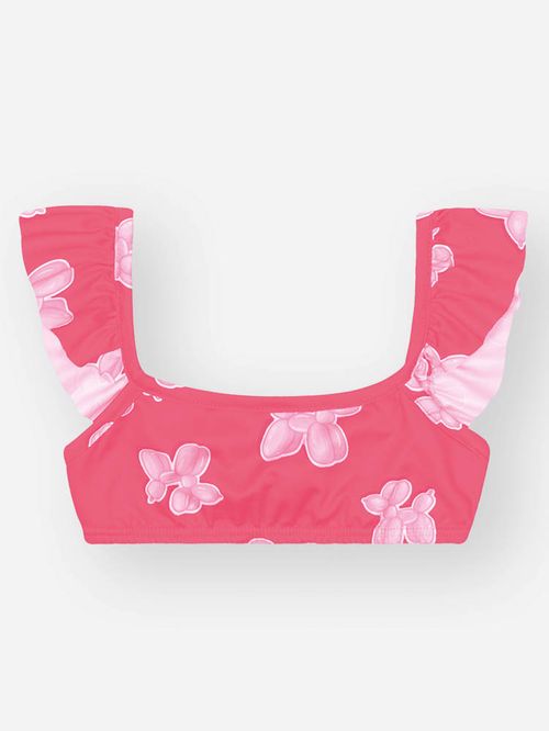 Biquíni Menina com Proteção UV Cachorrinho Rosa Mundo Cinti