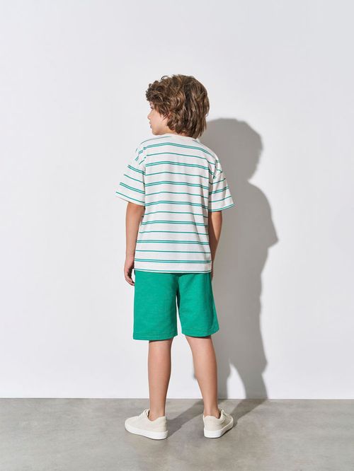 Conjunto Menino Listrado Verde Kippos