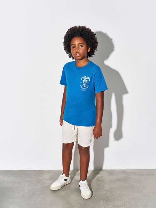 Conjunto Menino Palms Azul Kippos