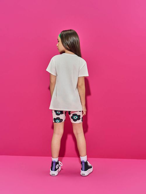 Conjunto Menina Amazing Margaridas Natural Beli.me