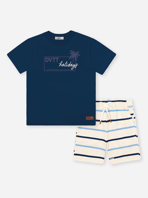 Conjunto Menino Holidays Azul Divertto