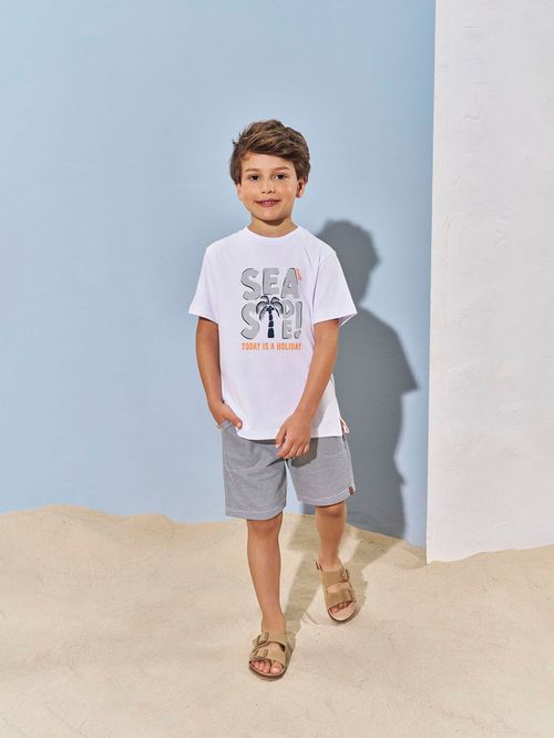 Conjunto Menino Seaside Branco Divertto