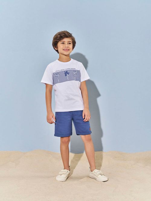 Conjunto Menino Summer Paradise Branco Divertto