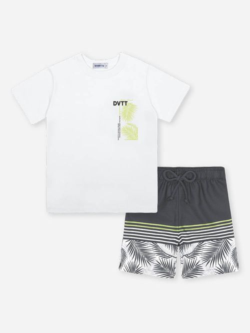 Conjunto Menino DVTT Palmas Branco Divertto