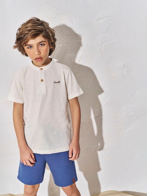 Conjunto Menino com Polo Off White Divertto