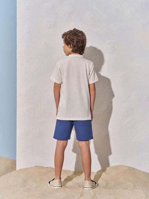 Conjunto Menino com Polo Off White Divertto