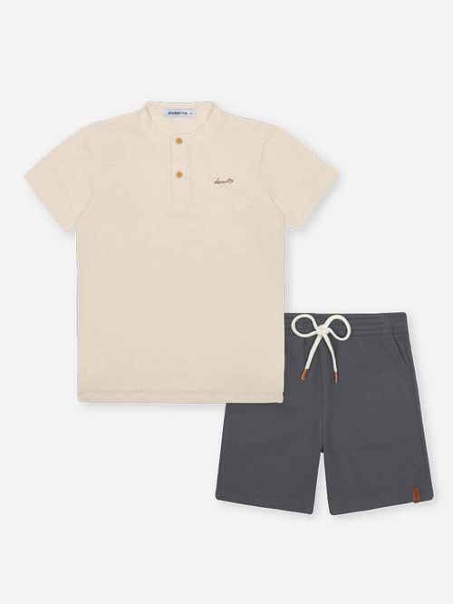 Conjunto Menino com Polo Bege Divertto