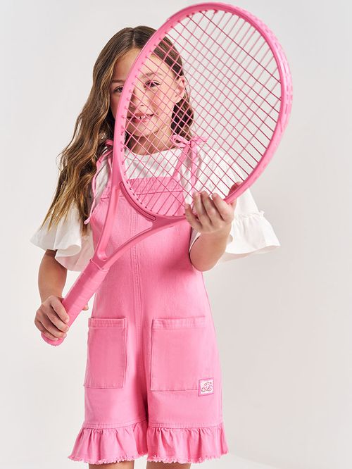 Conjunto de Jardineira Infantil Menina Confete Beli.me