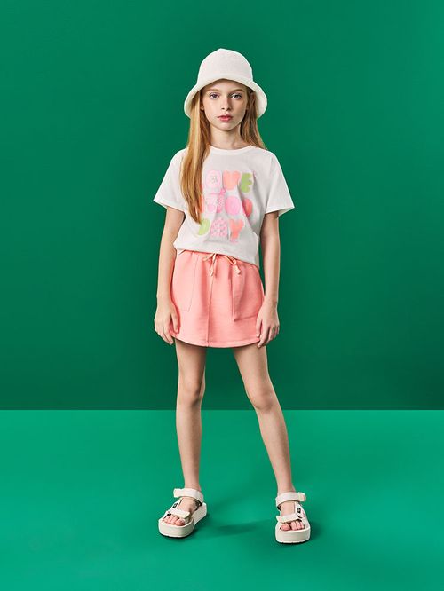 Conjunto Infantil Menina Love Mood Day Laranja Beli.me