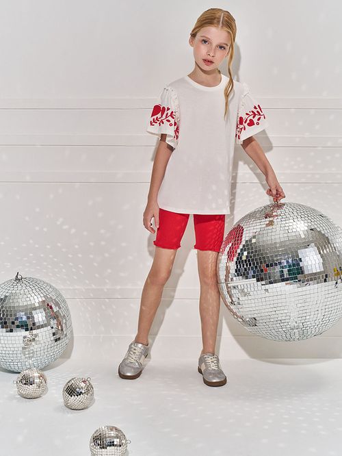 Conjunto Infantil Menina Corações Marte Beli.me