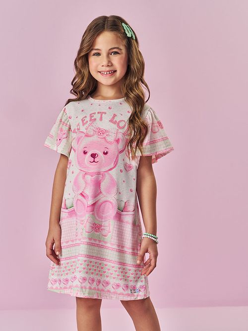Vestido Infantil Menina Sweet Love Mundo Cinti