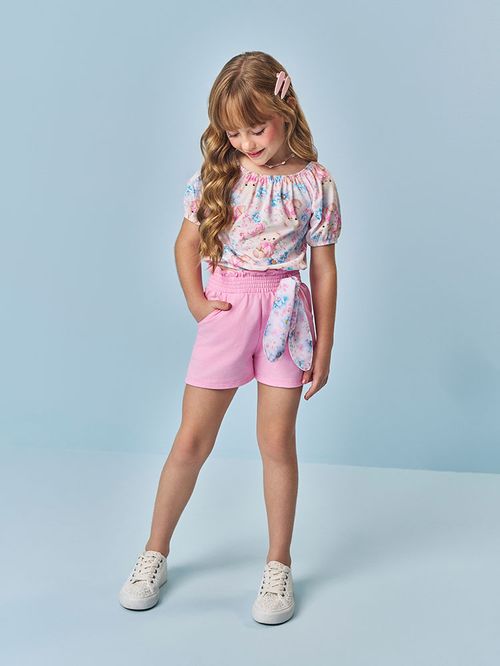 Conjunto Infantil Menina Ursinhos Florais Mundo Cinti