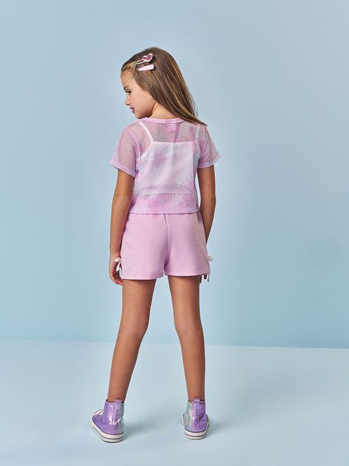 Conjunto Infantil Menina Girls Team Lilás Mundo Cinti