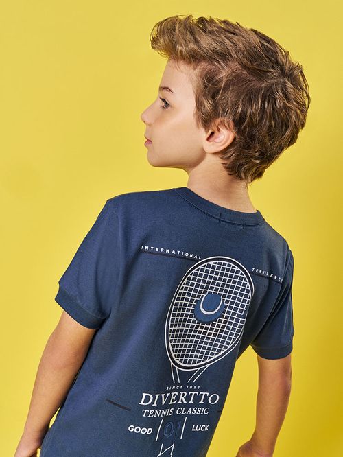 Conjunto Infantil Menino Tennis Classic Marinho Divertto