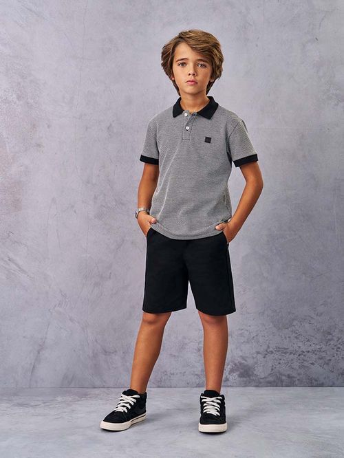 Conjunto Infantil Menino Social Preto Kippos
