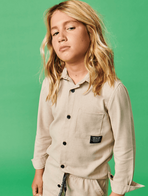 Camisa Detalhe Costas Bege Catavento