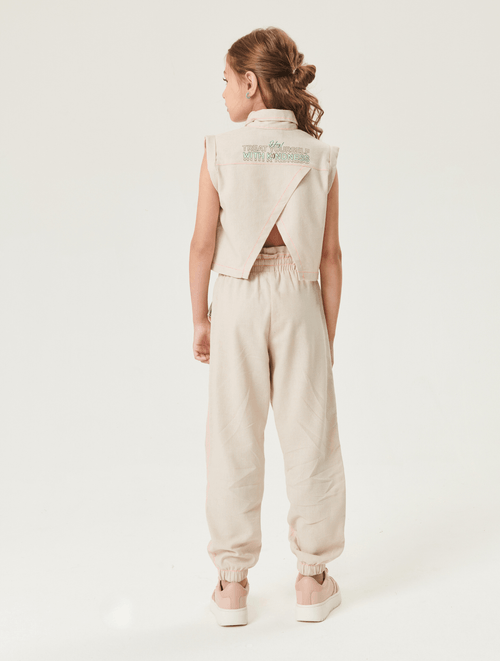 Calça Jogger Bege Catavento