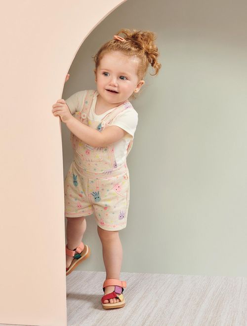 Conjunto Body E Jardineira Água-Viva Natural E Off White Abrange