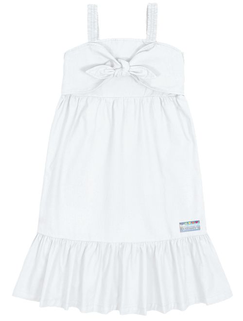 Vestido Laço Frontal Branco Abrange