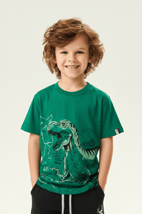 Camiseta T-Rex Verde Abrange