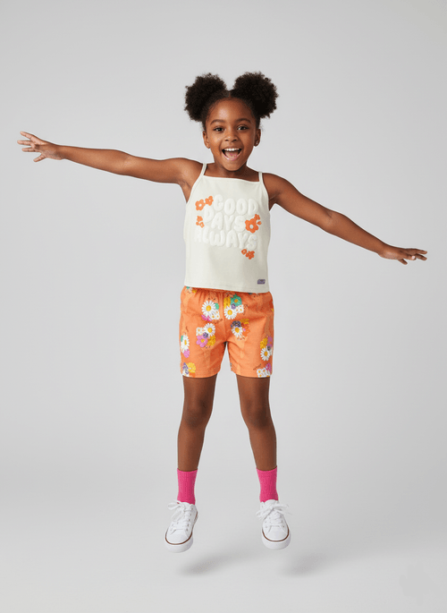 Conjunto Infantil Menina Good Days Laranja Abrange