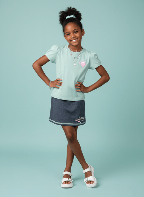 Conjunto Infantil Morango Menta Abrange