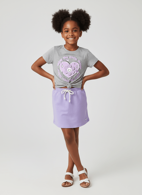Conjunto Infantil Menina Little Things Lilás Abrange