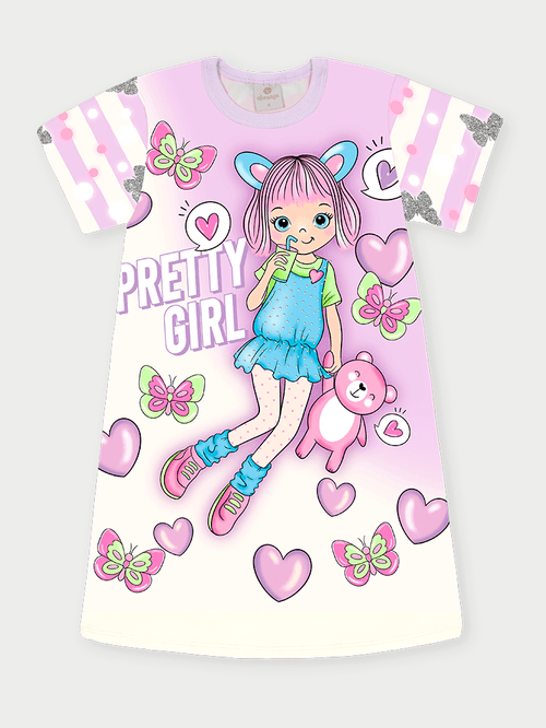 Vestido Infantil Pretty Girl Lilás Abrange