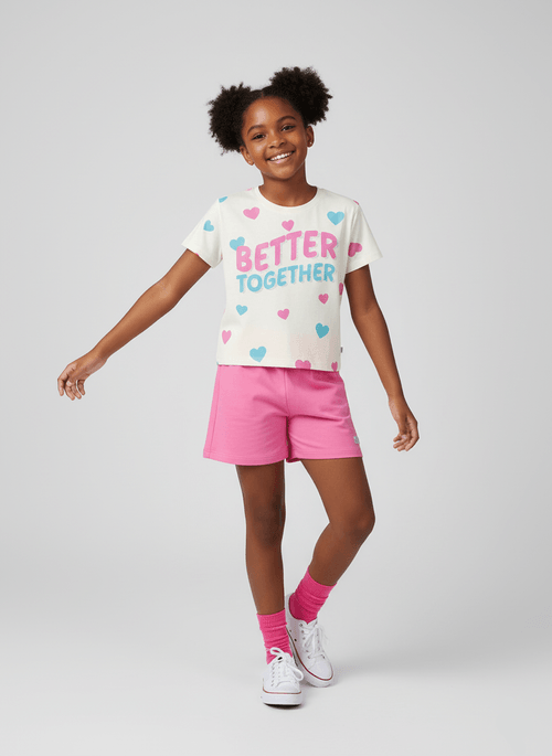 Conjunto Infantil Menina Better Together Rosa Abrange