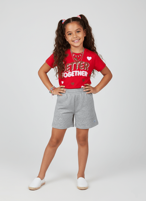 Conjunto Infantil Menina Better Together Vermelho Abrange